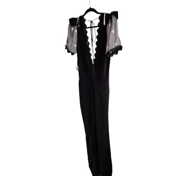 Azulu Chic Black Jumpsuit with Colorful Dots Size XL - Picture 4 of 13